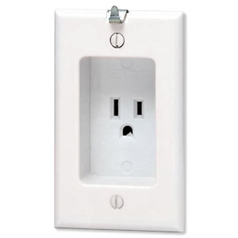 clock box electrical|Leviton Recessed Duplex Receptacle & Clock Hanger.